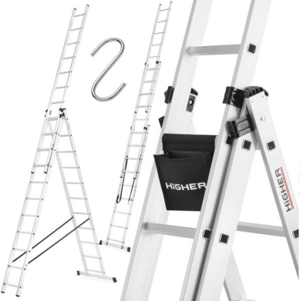 trodijelne produžne ljestve 3x11, 7 m