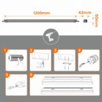 LED svjetiljka za garažu i radionicu 120cm - Slika 6