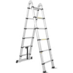 Aluminijske dvostrane teleskopske ljestve 440cm - Slika 4