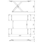 Škarasta dizalica 3,5t, mobilna 120cm dizanje - Slika 5