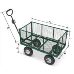 Kolica za plažu, vrtna transportna kolica 450 kg - Slika 4